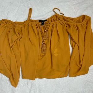 Forever 21 Golden Tassel Blouse
